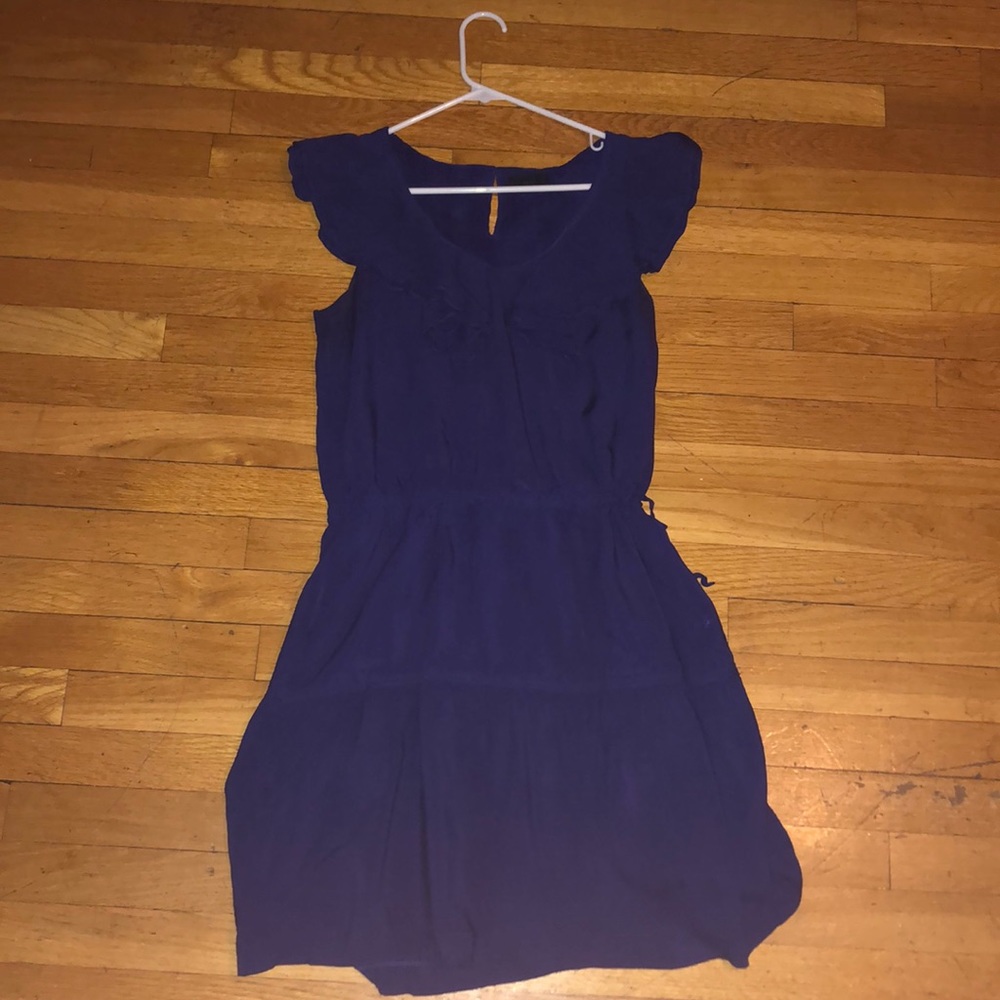 Royal Purple Gap Ruffle Dress